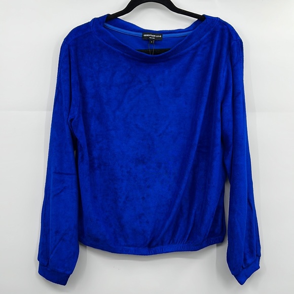 🆕Generation Love Alyssa Terry Sweatshirt Cobalt Blue - Picture 3 of 11